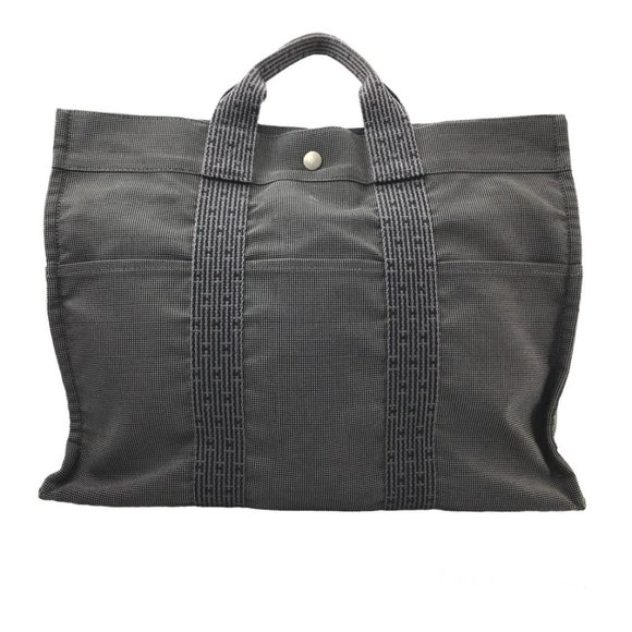 Pre-Loved Hermes Tote Bag, Herline MM in Grey, Made in France - Picture 1 of 8